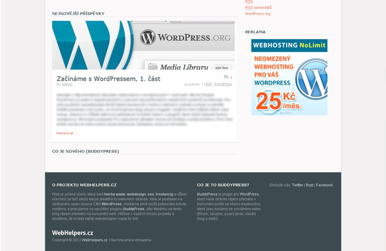 Ukázka webu WebHelpers.cz - 2